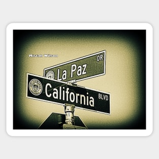 La Paz Drive &amp; California Boulevard, San Marino, CA by Mistah Wilson Sticker